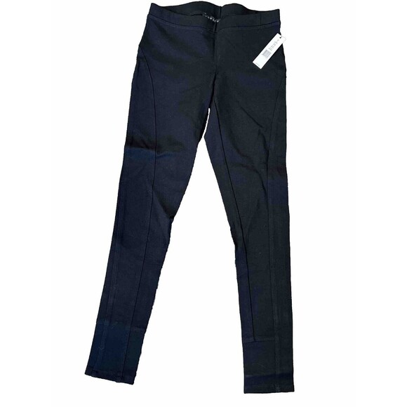 Theory Petite Black Skinny Pull On Low‎ Rise Leggings Size P NEW NWT - Picture 1 of 5